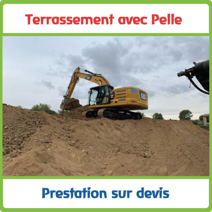 Mise en place de la terre à la mini-pelle