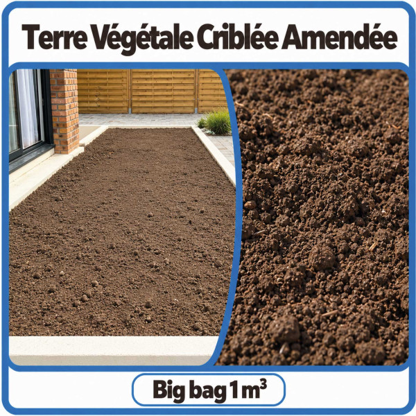 BigBag Terre Végétale Criblée Amendée - 1 m3