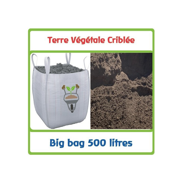 Petit volume de terre végétale en sac